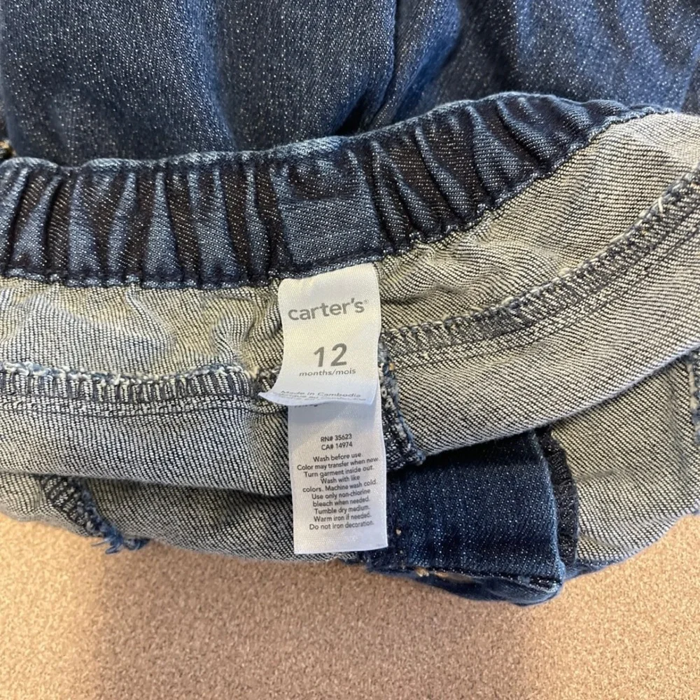 Carter's Classic baby Girls denim Jeans size 12 months